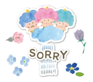 🧁 59cb1bd1 SORRY 道歉, 对不起, 花, 可爱, 后悔, 伤心 whatsapp sticker