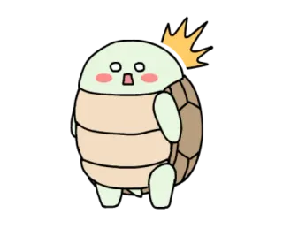 🐢 456ef821 Schildkröte, geschockt, Cartoon, Tier, Kawaii telegram sticker