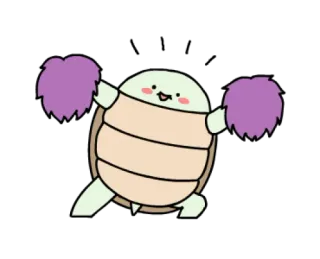 🐢 59745055 niedlich, tier, cheerleader, comic telegram sticker