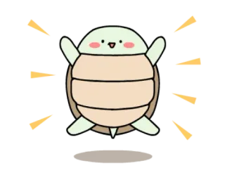 🐢 75f0ca4b Turtle Power Schildkröte, Cartoon, Niedlich, Tier telegram sticker