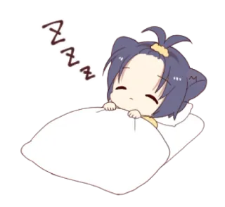 🐱 b7063c80 zzzzz giấc ngủ, đang ngủ, anime, nhân vật, dễ thương, zzz telegram sticker