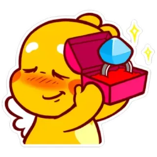 😁 9a494839 lindo, feliz, diamante, anillo, pedida de mano, amor telegram sticker