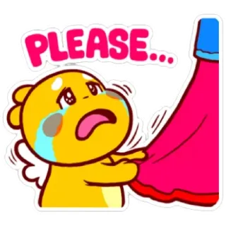 😁 ebc8df34 PLEASE... llorando, rogando, suplicando, lindo, dibujos animados telegram sticker