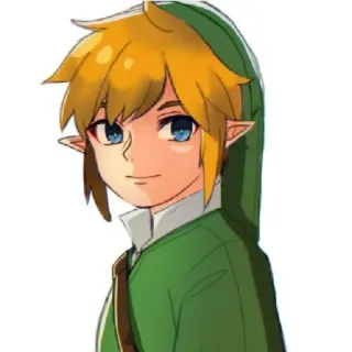 😁 51ba6a77 Link The Legend of Zelda Link, Legend of Zelda, jeu vidéo, personnage, elfe, style animé telegram sticker