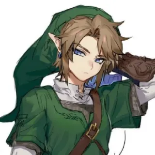 😁 aada308f Link The Legend of Zelda Link, The Legend of Zelda, Personnage de jeu vidéo, Fantaisie, Anime, Elfe telegram sticker