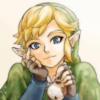 😁 fa829cae Link The Legend of Zelda Link, The Legend of Zelda, Personnage de jeu vidéo, Fantasy, Elfe, Mignon telegram sticker