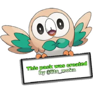 Rowlet pack telegram stickers