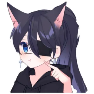 😁 fea2cf53 Anime, Catgirl, Schattig, Ooglap, Oren telegram sticker