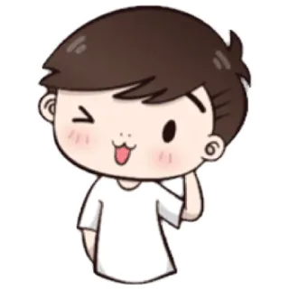 😁 02cc9a26 漫画, かわいい, 男の子, ウインク, 陽気 telegram sticker