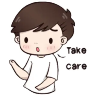 😁 4dd96cc1 Take care アニメ, お大事に, あいさつ, かわいい, 男の子 telegram sticker