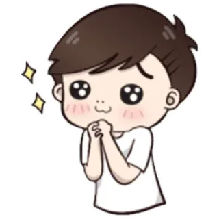 😁 6d4d7f66 漫画, かわいい, 男の子, ちび, キラキラ, アニメ, 可愛い telegram sticker