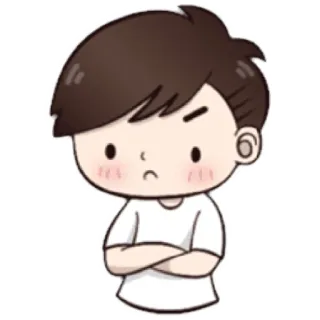 😁 7526fd13 怒り, 不満, マンガ, 腕組み, 頑固, 不満, キャラクター telegram sticker