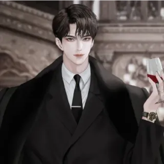 😁 516f6759 Anime, Pria, Anggur, Setelan, Elegan, Potret telegram sticker