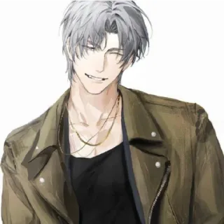 😁 c574231d Anime, Pria, Laki-laki, Karakter, Jaket, Kalung emas telegram sticker