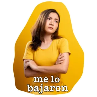 ⚪️ 644f96f6 me lo bajaron femme, frustrée, contrariée, expression, espagnol, déçue whatsapp sticker