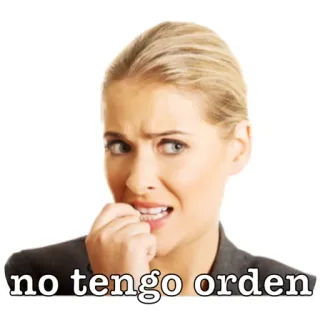 ⚪️ a65692f6 no tengo orden femme, anxieuse, stressée, nerveuse, désordre, désorganisée whatsapp sticker