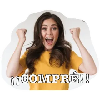 ⚪️ d9ec9f87 ¡¡COMPRÉ!! Shopping, Excité(e), Femme, Célébration, Espagnol, Acheté whatsapp sticker
