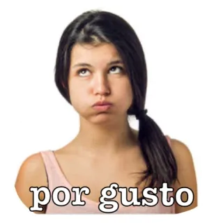 ⚪️ e1f3fc4c por gusto fille, expression, ennuyé, attitude, mème, espagnol, idiot whatsapp sticker