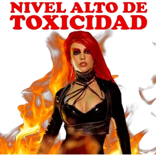 😁 c0a800c5 NIVEL ALTO DE TOXICIDAD tóxico, toxicidad, nivel, alto, fuego telegram sticker