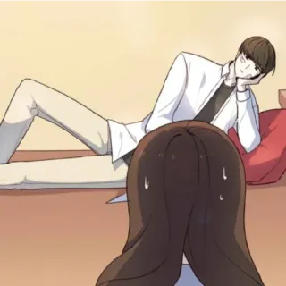 😁 285201c5 homem, mulher, cama, casal, desenho animado, romance, sono telegram sticker