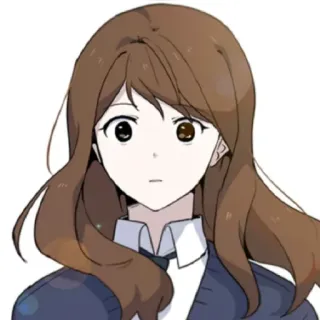 😁 4cfb2e63 Garota anime, Personagem de desenho animado, Feminino, Cabelo castanho, Bonito, Retrato telegram sticker