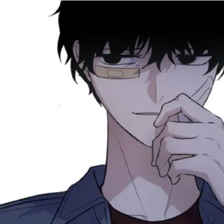 😁 9bc3e043 Estilo anime, Homem, Ferimento, Bandagem, Personagem, Asiático telegram sticker