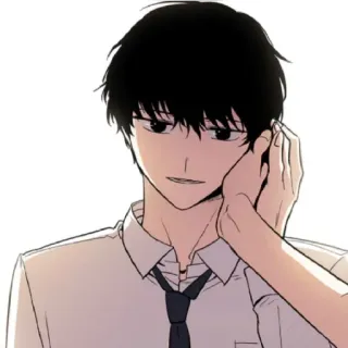 😁 bf9c2a5f homem, anime, menino, pessoa, retrato, ilustração telegram sticker