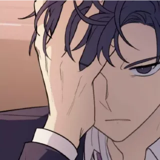 😁 c5558947 homem, retrato, anime, sério, close-up telegram sticker