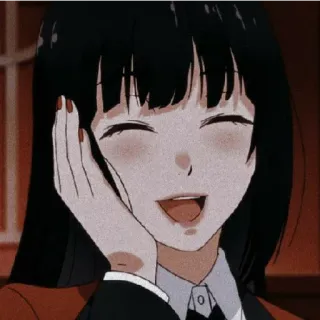 😁 77ab11b6 Anime, Cartoon, Meisje, Blij, Lachend, Vrouw, Personage telegram sticker