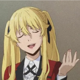 😁 9633d94f Mary Saotome Kakegurui Anime, Meisje, Blond, Kakegurui, Mary Saotome telegram sticker