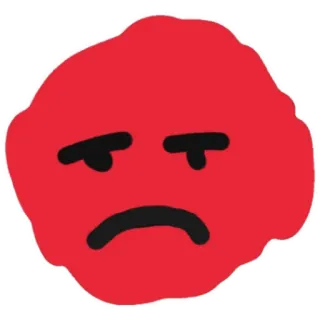 😁 1701298a 빨간색, 화난, 슬픈, 감정, 이모지 telegram sticker