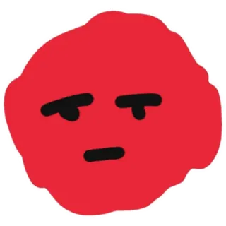 😁 e5620159 빨간색, 방울, 슬픈, 불행한, 기분 telegram sticker