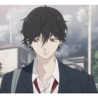 😁 4ecfed5d Аниме, Парень, Школьная форма, Портрет, Персонаж whatsapp sticker