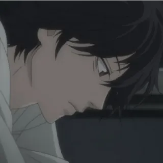 😁 74d18a0a аниме, мужчина, профиль, серьезный whatsapp sticker