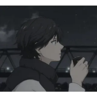 😁 9ec7c49c Аниме, Мужчина, Портрет, Пьет, Ночь whatsapp sticker