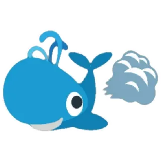 😁 4d9425c3 baleine, animal, mer, mammifère, emoji, dessin animé telegram sticker