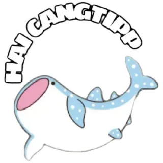 😁 651d7a5c HAI CANGTIPP baleine, autocollant, dessin animé, animal, créature marine telegram sticker