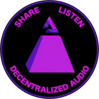 ⚪️ 0bd69531 SHARE LISTEN DECENTRALIZED AUDIO audio, dezentral, hören, teilen, musik, netzwerk whatsapp sticker