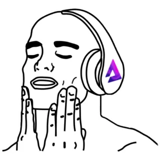 ⚪️ e85c7b5e Meme, Kopfhörer, Genießen, Hören, Musik, Entspannt whatsapp sticker