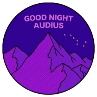 ⚪️ eba9fb66 GOOD NIGHT AUDIUS Nacht, Berg, Gute Nacht, Audius whatsapp sticker