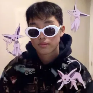 😁 3012d247 Espeon Pokemon 에스퍼, 포켓몬, 애니메이션, 만화, 선글라스 telegram sticker