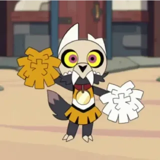 😁 06ed96dc King The Owl House 卡通, 动物, 怪物, 啦啦队, 可爱, 狗, 猫头鹰 telegram sticker