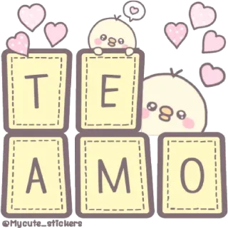 😁 8ec7520e TE AMO Liebe, Küken, süß, Herz, Ich liebe dich, Liebe telegram sticker