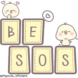 😁 ef62c779 BESOS Kuss, Liebe, Herz, Süß, Vögel telegram sticker