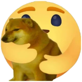 😁 9c85e8d3 cheems doge, chien, mème, mignon, emoji, réconfortant, câlin telegram sticker