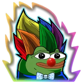 😁 83bfae83 Pepe the Frog клоун, Пепе, лягушка, интернет-мем whatsapp sticker