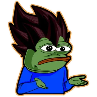 😁 c0faad94 Vegeta Аниме, Лягушка, Пепе, Драгонболл, Мем whatsapp sticker