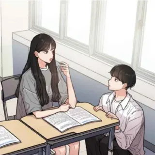 😁 09305627 studenten, klaslokaal, bureau, school, anime, jeugd telegram sticker