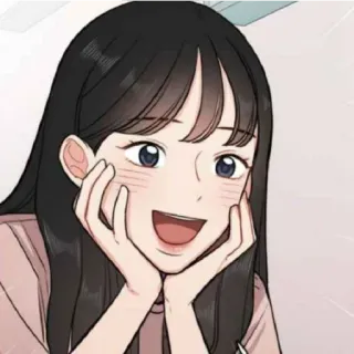 😁 ed7f0d6d Anime, Meisje, Glimlach, Blij, Schattig telegram sticker