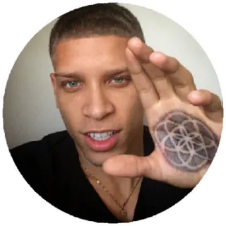 😁 df7e232d Person, Mann, Porträt, Hand, Tätowierung telegram sticker